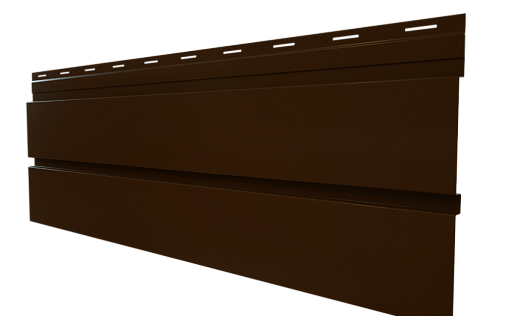 Металлический сайдинг Grand Line Квадро брус RR 887 с покрытием GreenCoat Pural Matt 0.5 мм