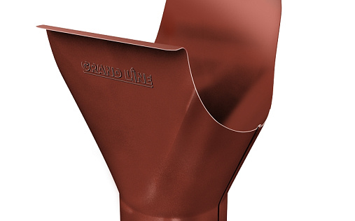 Воронка желоба Grand Line 125/90 мм RAL 8004