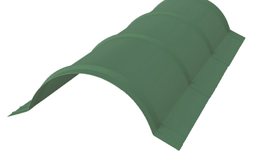 Планка полукруглого конька Grand Line с покрытием Полиэстер 0,45 мм RAL 6002