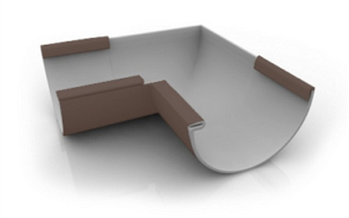 Внутренний угол желоба 90⁰ ПВХ Ruplast 125 мм