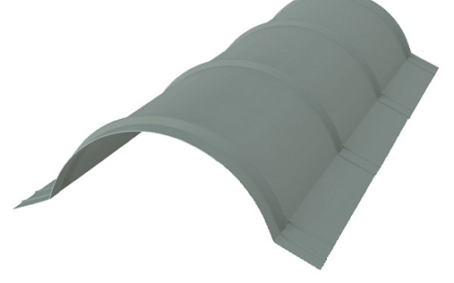 Планка полукруглого конька Grand Line с покрытием Полиэстер 0,45 мм RAL 7005