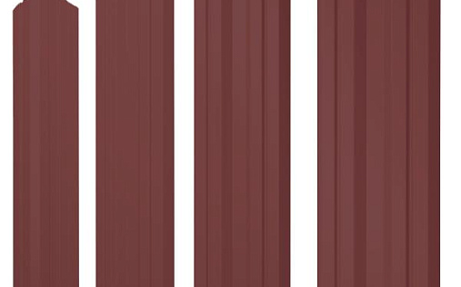 Штакетник фигурный Grand Line Twin с покрытием Полиэстер двусторонний 0,45 мм RAL 3005