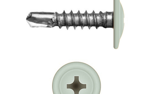 Саморез с прессшайбой по металлу 4,2x16 RAL 9003 (1000 шт)