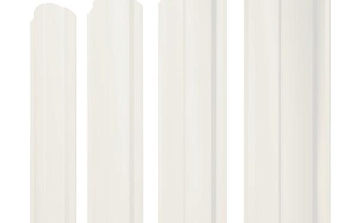 Штакетник фигурный Grand Line Полукруглый Slim с покрытием Полиэстер 0,45 мм RAL 9003