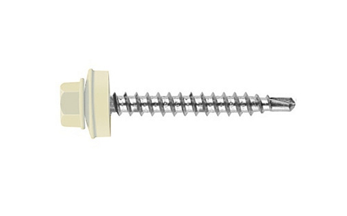 Кровельный саморез по дереву Daxmer 4,8x50 RAL 9010 (150 шт) сверло №1