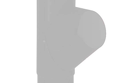 Тройник трубы Vegalux 90 мм RAL 9003