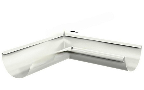 Внутренний угол желоба 90 градусов Металл Профиль Grand System 125 мм RAL 9010