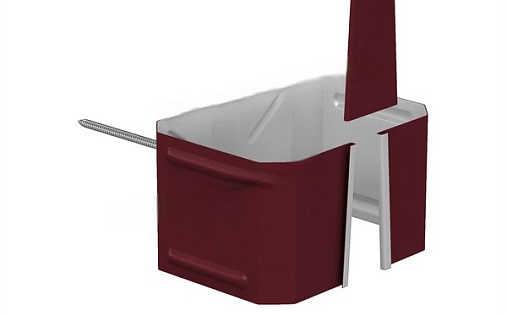 Кронштейн трубы на кирпич 76x102 мм МП Бюджет RAL 3005