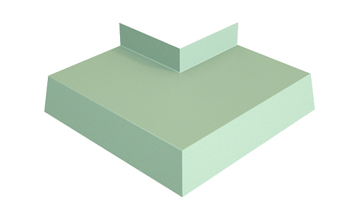 Угол отлива 100 внешний Grand Line с покрытием Полиэстер 0,45 мм RAL 6019