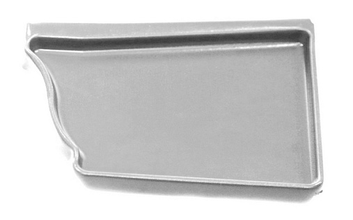 Заглушка желоба левая Grand Line Vortex 127 мм Оцинкованная