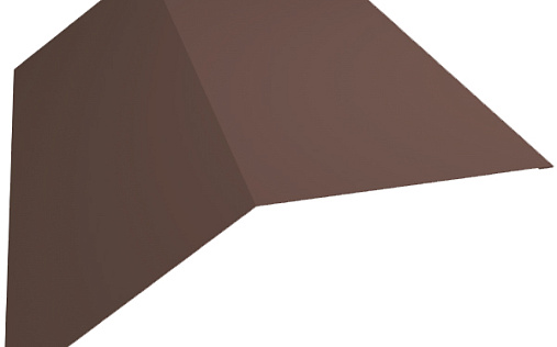 Планка плоского конька 115x30x115 Grand Line с покрытием Полиэстер 0,45 мм RAL 8017