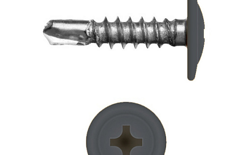 Саморез с прессшайбой по металлу 4,2x16 RAL 9004 (1000 шт)