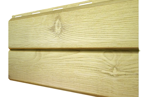 Металлический сайдинг Металл Профиль Lбрус Сосна с покрытием Ecosteel текстурированный 0.5 мм