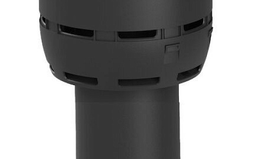 Вентиляционный выход канализации Vilpe Flow диаметром 110P/ИЗ/350 мм Чёрный