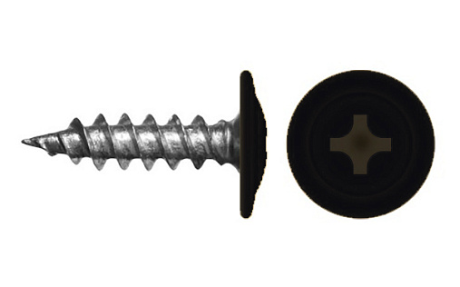 Саморез с прессшайбой по дереву 4,2x16 RAL 9005 (1000 шт)