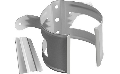 Хомут трубы металлический на дерево ПВХ Grand Line Классика 120 мм RAL 9003