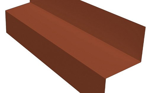 Отлив межэтажный 35 Grand Line с покрытием Satin 0,5 мм RAL 8004