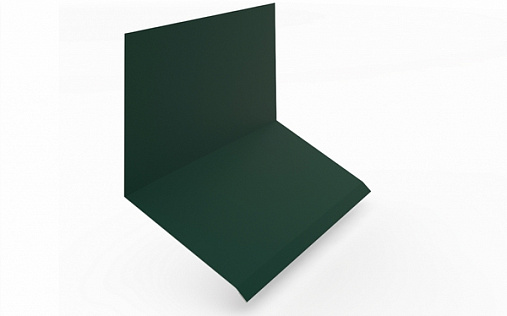 Планка верхнего примыкания к стене фальц 150x130x20 Grand Line с покрытием Полиэстер 0,45 мм RAL 6005