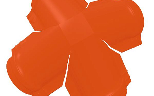 Четверник малого полукруглого конька Grand Line с покрытием Полиэстер 0,45 мм RAL 2004