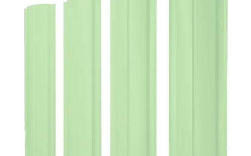 Штакетник Grand Line Полукруглый Slim с покрытием Полиэстер 0,45 мм RAL 6019