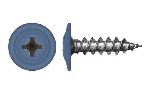 Саморез с прессшайбой по дереву 4,2x19 RAL 5005 (200 шт)