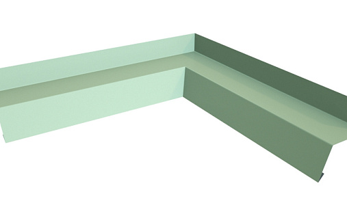 Угол отлива 50 внутренний Grand Line с покрытием Полиэстер 0,45 мм RAL 6019