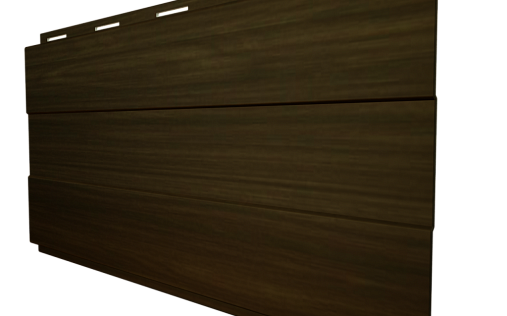 Металлический сайдинг с плёнкой Grand Line Вертикаль Prof Coffee Wood с покрытием Colority Print 0.45 мм