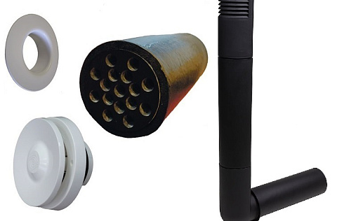 Приточный клапан Vilpe Velco с дефлектором Ross 125/135 Чёрный