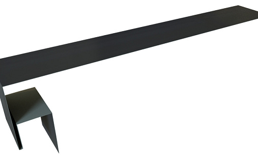 Планка околооконная сложная 250x50x12 (j-фаска) Grand Line с покрытием Satin Matt TX 0,5 мм RAL 7024