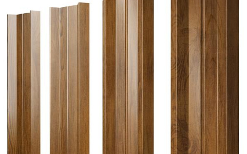 Штакетник Grand Line М-образный B с покрытием Print Elite 0,45 мм Golden Wood