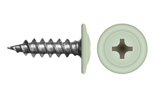 Саморез с прессшайбой по дереву 4,2x16 RAL 9016 (1000 шт)