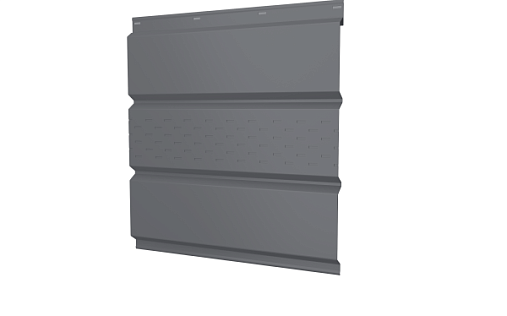 Металлический софит с центральной перфорацией Grand Line с покрытием Полиэстер 0,45 мм RAL 7024