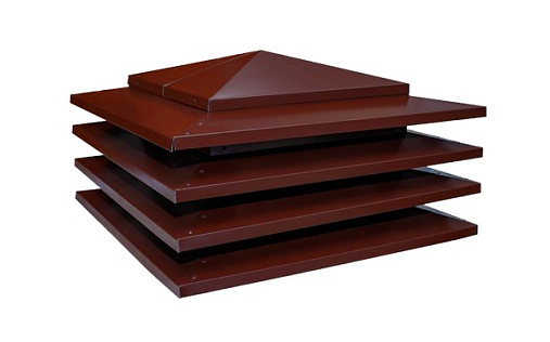 Дымник на трубу ёлка 1430x390 мм RR 887 с покрытием GreenCoat Pural Matt 0.5 мм