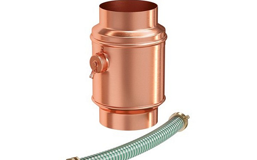 Цилиндрический водосборник медный Aquasystem Элит 90 мм