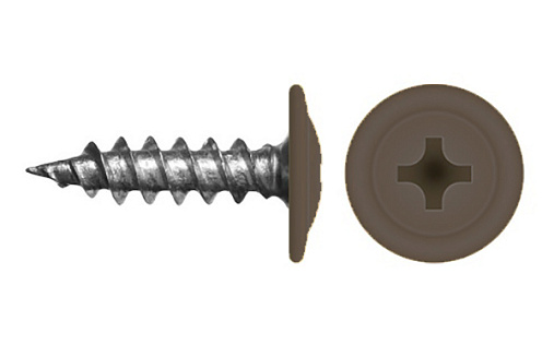 Саморез с прессшайбой по дереву 4,2x16 RAL 8014 (1000 шт)