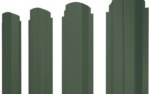 Штакетник фигурный Grand Line П-образный B с покрытием Полиэстер 0,45 мм RAL 6005