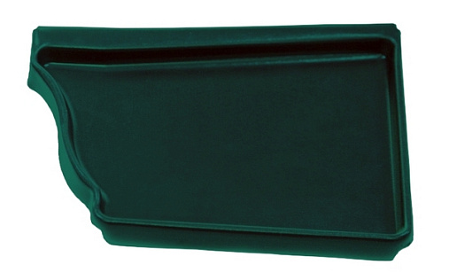 Заглушка желоба левая Grand Line Vortex 127 мм RAL 6005