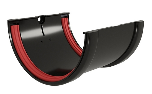 Соединитель желоба ПВХ Grand Line Классика 120 мм RAL 9005