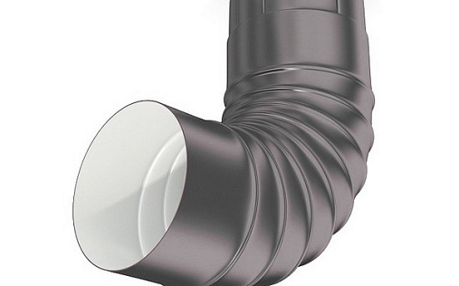 Колено трубы 120 градусов 150 мм RAL 7004