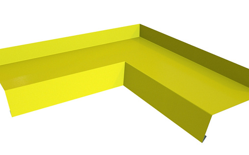 Угол отлива 100 внутренний Grand Line с покрытием Полиэстер 0,45 мм RAL 1018