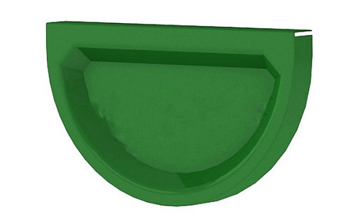 Заглушка для желоба Эконом 125 мм RAL 6005