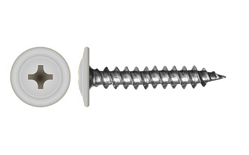 Саморез с прессшайбой по дереву 4,2x25 RAL 9016 (500 шт)