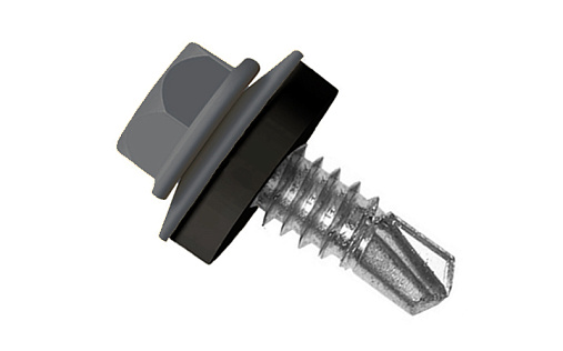 Кровельный саморез по металлу Daxmer 5,5x19 RAL 9004 (250 шт) сверло №3