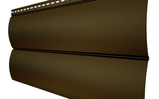 Металлический сайдинг Grand Line БлокХаус New RR 32 с покрытием Стальной бархат 0.5 мм