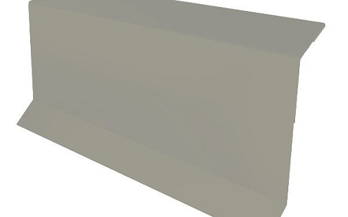 Планка примыкания в штробу Grand Line с покрытием Полиэстер 0,45 мм RAL 9006