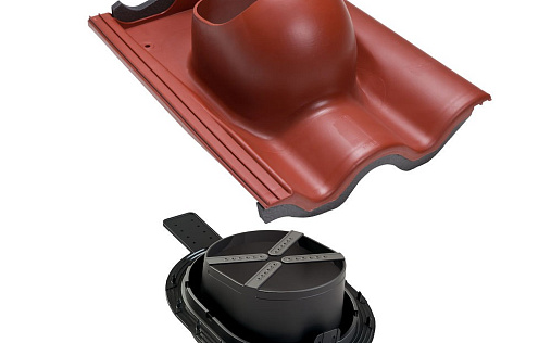 Проходной элемент Vilpe Tiili 2K Красный для цементно-песчаной черепицы