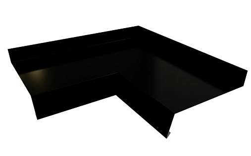 Угол отлива 150 внутренний Grand Line с покрытием Velur X 0,5 мм RAL 9005