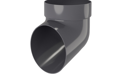 Колено круглой трубы ПВХ сливное Grand Line Классика RAL 7024