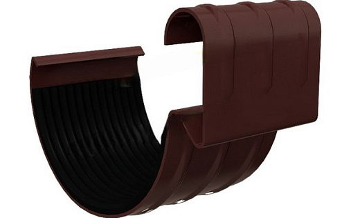 Соединитель желоба 125 мм Металл Профиль Grandsystem RAL 8017