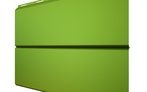 Металлический сайдинг Металл Профиль Lбрус XL RAL 6018 с покрытием NormanMP 0.5 мм